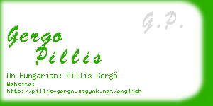 gergo pillis business card